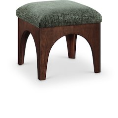 Lawson Green Chenille Fabric Upholstered Ottoman
