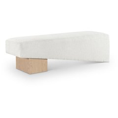 Alora Cream Fabric Bench