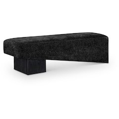 Alora Black Fabric Bench