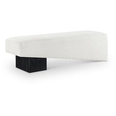 Alora Cream Fabric Bench