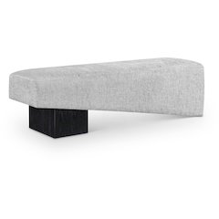 Alora Grey Fabric Bench