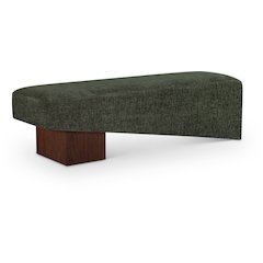 Alora Green Fabric Bench
