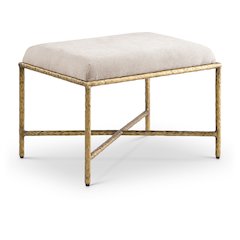 Valley Beige Chenille Fabric Bench