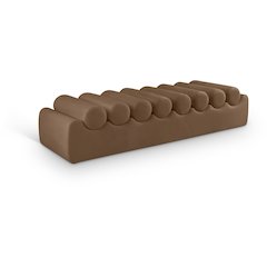 Rumble Brown Vegan Leather Bench