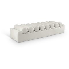 Rumble Cream Vegan Leather Bench