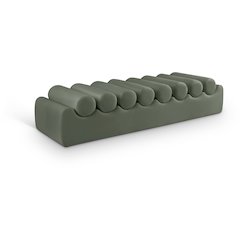 Rumble Green Vegan Leather Bench
