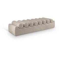 Rumble Taupe Vegan Leather Bench