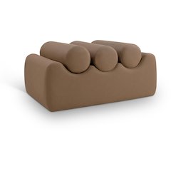 Rumble Brown Vegan Leather Bench