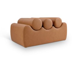 Rumble Cognac Vegan Leather Bench