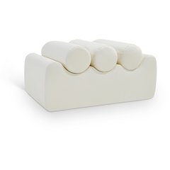 Rumble Cream Vegan Leather Bench
