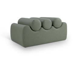 Rumble Green Vegan Leather Bench