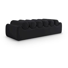 Rumble Black Vegan Leather Bench