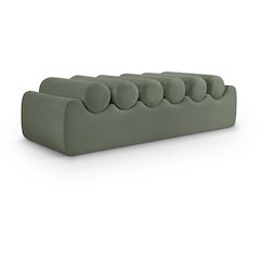 Rumble Green Vegan Leather Bench