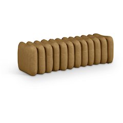 Atticus Brown Vegan Leather Bench