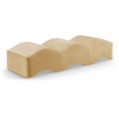 Wave Camel Velvet Bench