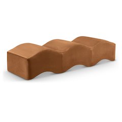 Wave Saddle Velvet Bench