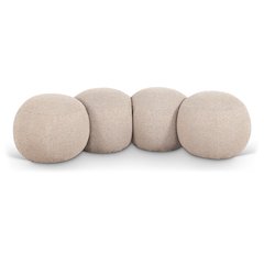 Apollo Beige Boucle Fabric Bench