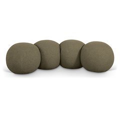 Apollo Olive Boucle Fabric Bench