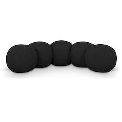 Apollo Black Boucle Fabric Bench