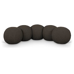 Apollo Brown Boucle Fabric Bench