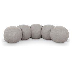 Apollo Taupe Boucle Fabric Bench