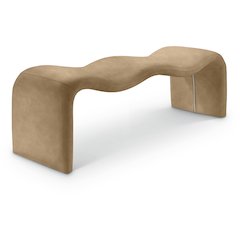 Willow Tan Vegan Leather Bench