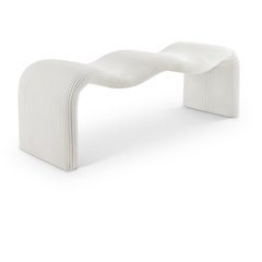 Willow Cream Corduroy Fabric Bench