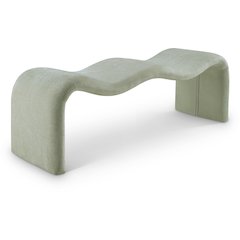 Willow Mint Chenille Fabric Bench