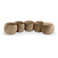 Apollo Beige Velvet Bench