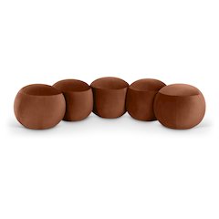 Apollo Cognac Velvet Bench