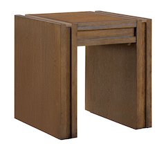 Stanton Brown Oak Veneer And Solid Wood End Table