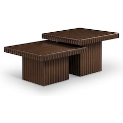 Spencer Brown Oak Veneer Coffee Table