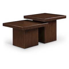Spencer Brown Oak Veneer Coffee Table