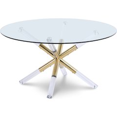 Mercury Acrylic/Gold Coffee Table