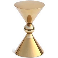 Malia Gold Stainless Steel End Table