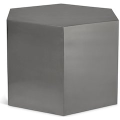 Hexagon Brushed Chrome Coffee Table