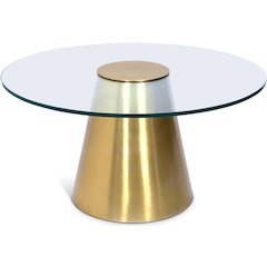 Glassimo Brushed Gold Coffee Table