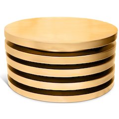 Levels Brushed Gold Coffee Table