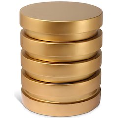Levels Brushed Gold End Table