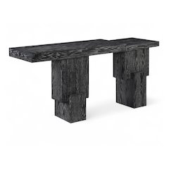 Anzio Black Oak Veneer And Solid Wood Console Table