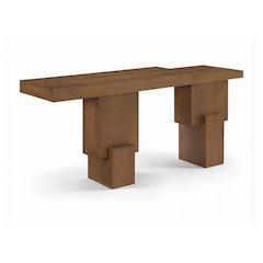 Anzio Brown Oak Veneer And Solid Wood Console Table