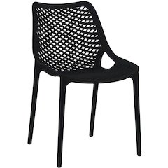 Mykonos Black Outdoor Patio Dining Chair, Set of 4