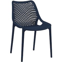 Mykonos Navy Outdoor Patio Dining Chair, Set of 4