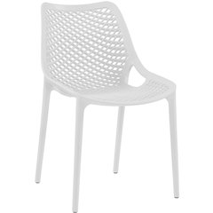 Mykonos White Outdoor Patio Dining Chair, Set of 4