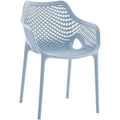 Mykonos Sky Blue Outdoor Patio Dining Chair, Set of 4
