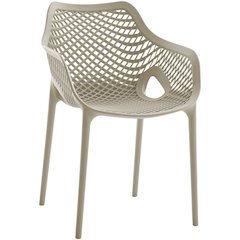 Mykonos Taupe Outdoor Patio Dining Chair, Set of 4
