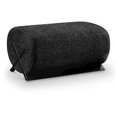 Akira Black Fabric Upholstered Ottoman