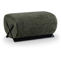 Akira Green Fabric Upholstered Ottoman