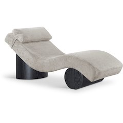 Marcella Grey Fabric Upholstered Chaise Lounge