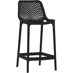 Mykonos Black Outdoor Patio Stool, Set of 4